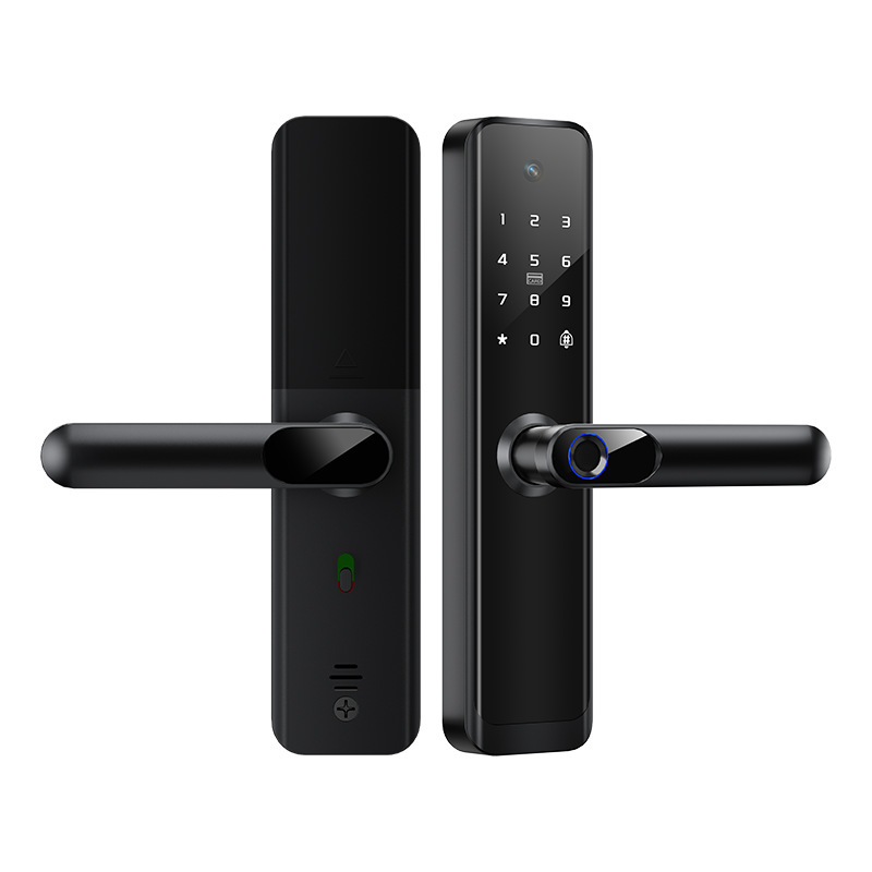 Cerradura inteligente TTLOCK de aleación de aluminio con huella dactilar y WiFi, superventas transfronteriza, para puertas de madera, con diseño antigraffiti, para apartamentos, del fabricante.