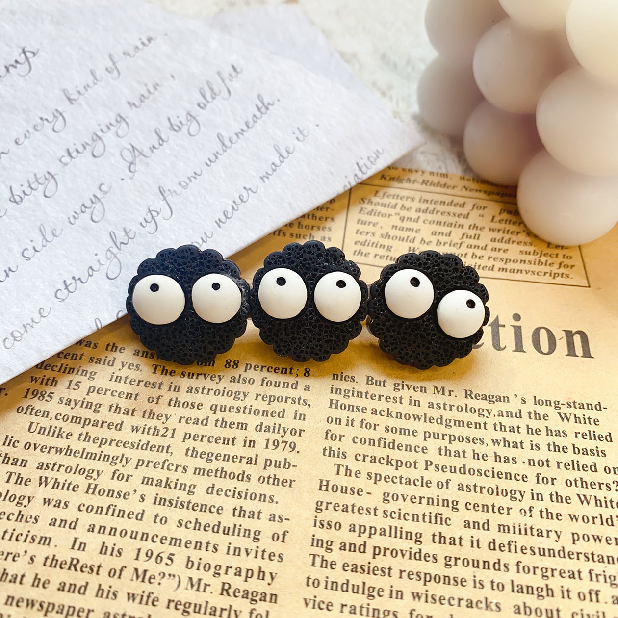 블랙 쿠키 머리핀