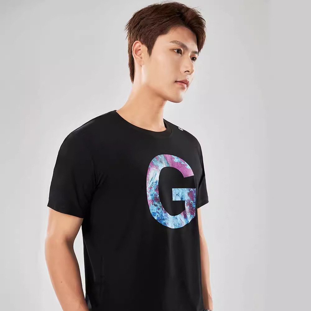 Nueva camiseta sensorial de hielo de manga corta de Solona para hombre, camisa cultural, camisa publicitaria de color sólido, ropa de trabajo suelta de cuello redondo, color sólido