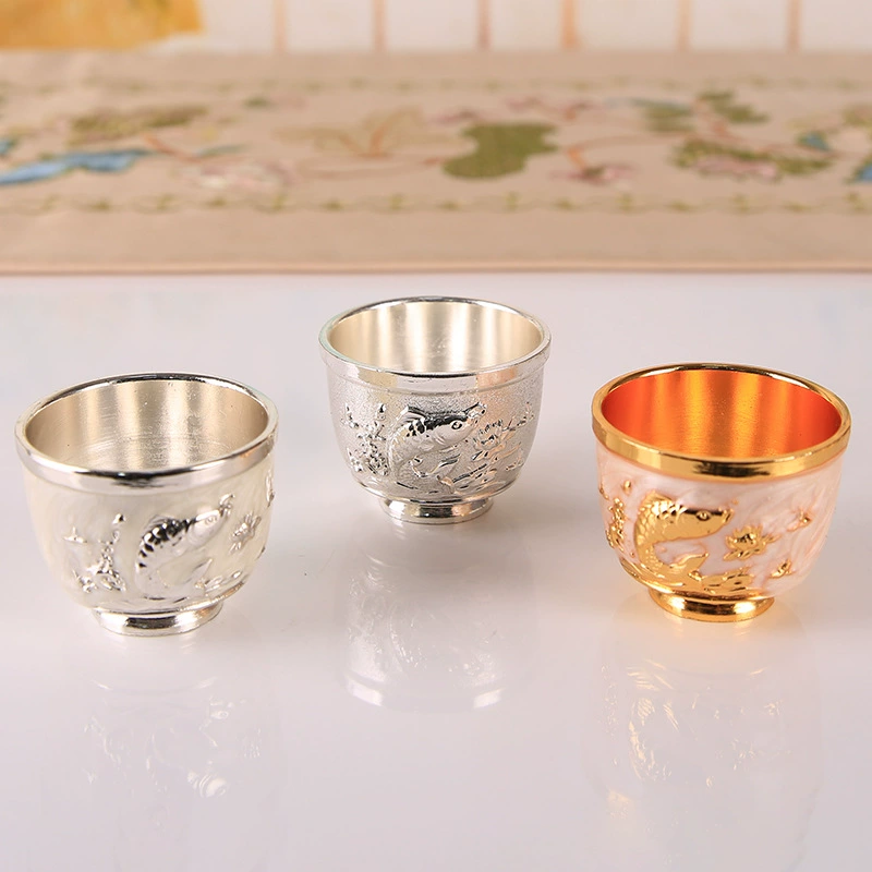 High -end gold and silver kung fu tea set Chinese wedding banquet wine gear, dragon and phoenix tea set business gift Jiapin factory direct sales