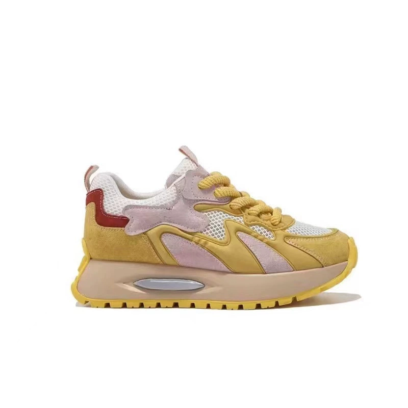 Сетка с цветными папочками обувь женская летнее лето 2024 новые дикие кроссовки дышащая обувь немецко-тренировка повседневная женская обувь