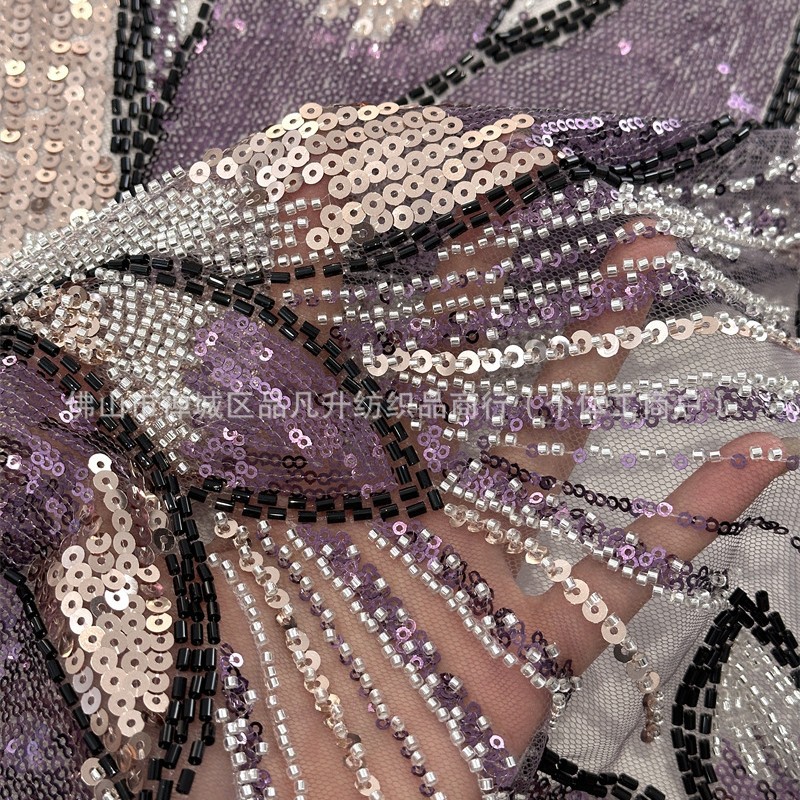 Industria pesada, cuentas, lentejuelas, telas, vestidos de moda, vestidos de baile, vestidos de cena para damas, telas bordadas, venta al por mayor transfronteriza
