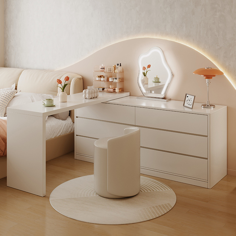 Tocador de esquina Dormitorio simple y moderno 2024 nuevo gabinete tocador dormitorio integrado gabinete de esquina escritorio de computadora