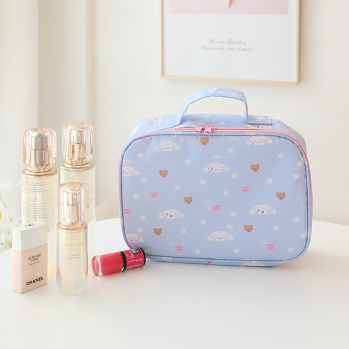 Cartoon white dog Kurome waterproof cosmetic bag travel storage toiletry bag scrub bag skin care product storage bag