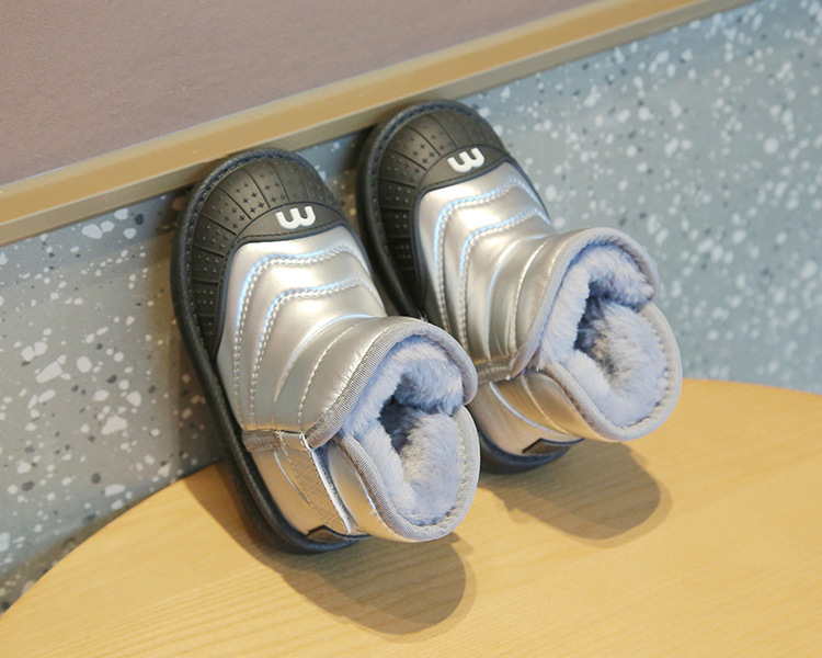 Children's Snowy Boots 2023 Winter Girls' Cotton Boots Warm and Waterproof Boys' Short Boots with Plush and Thickened_voghion.com