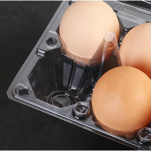 Factory direct sales disposable transparent plastic egg tray 10 pieces salted duck egg preserved egg native egg packaging box thickened