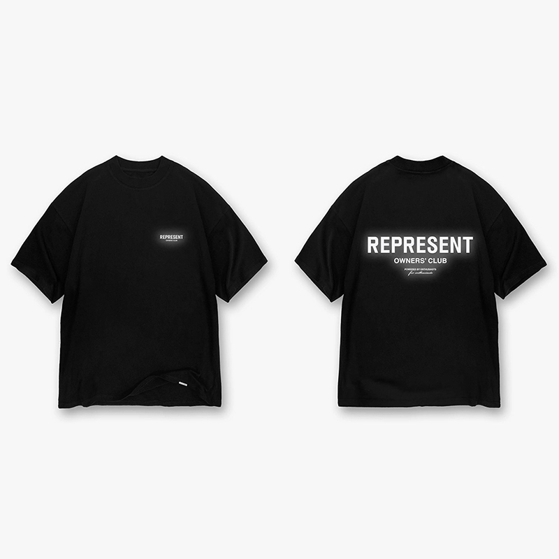 Alta calidad REPRESENTAR REP eslogan impresión color caramelo calle Americana dopamina verano manga corta Camiseta moda