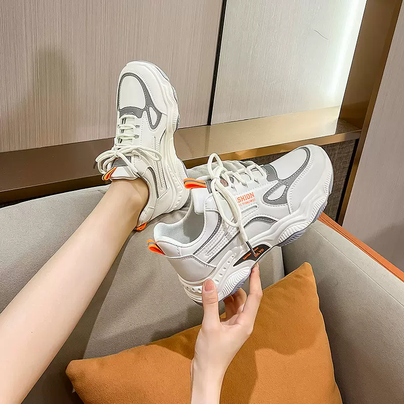厚底老爹鞋女2025春秋新款时尚学生运动鞋子休闲韩版小白鞋女批发