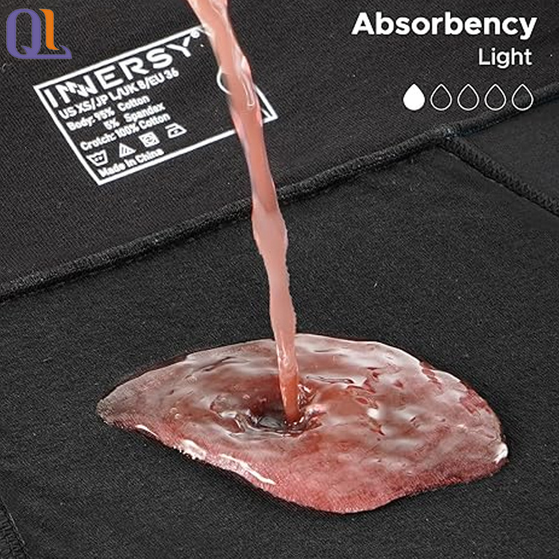 Ropa interior menstrual transfronteriza de gran tamaño para mujeres, período menstrual, seguridad a prueba de fugas, pantalones de tía, período de cintura media, pantalones sanitarios de algodón puro