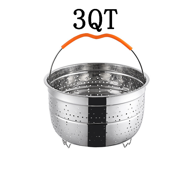 304ステンレス蒸し器炊飯器蒸し器368クォート圧力鍋パーマ防止蒸し器多機能果物洗浄かご|undefined