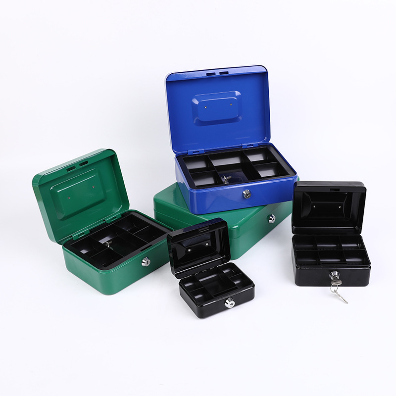 Caja de Efectivo Portátil con Llave de Acero y Plástico Antirrobo para Hogar image 4