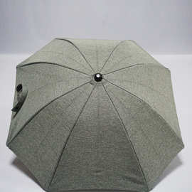 新款方形童车伞防雨防晒素色舞龙布可弯曲厂家现货批发童趣UPF50+