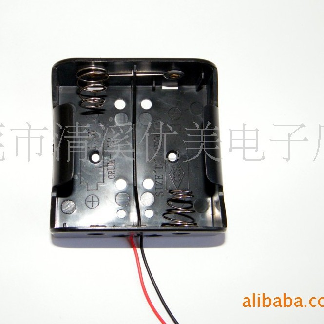 （厂家直销）2节1号并排环保电池盒