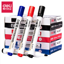 得力文具白板笔6817经济型细1.8mm易擦不留痕白板笔大头笔标记笔