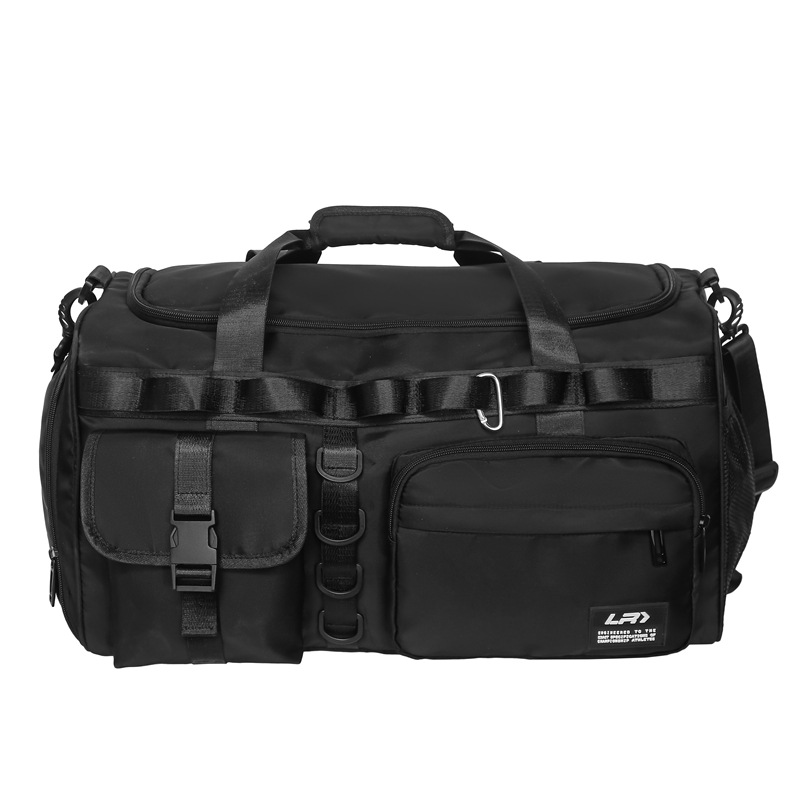 Bolsa de viaje corto de gran capacidad de moda masculina color contraste mochila deportiva bolsa de viaje mochila de separación seca y húmeda