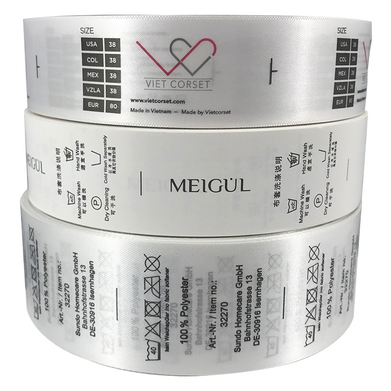 Washable Label Synthetic Ribbon Polyester with Washable Label Cotton with Cloth Label Intimates Washable Label Colorful Washable Label