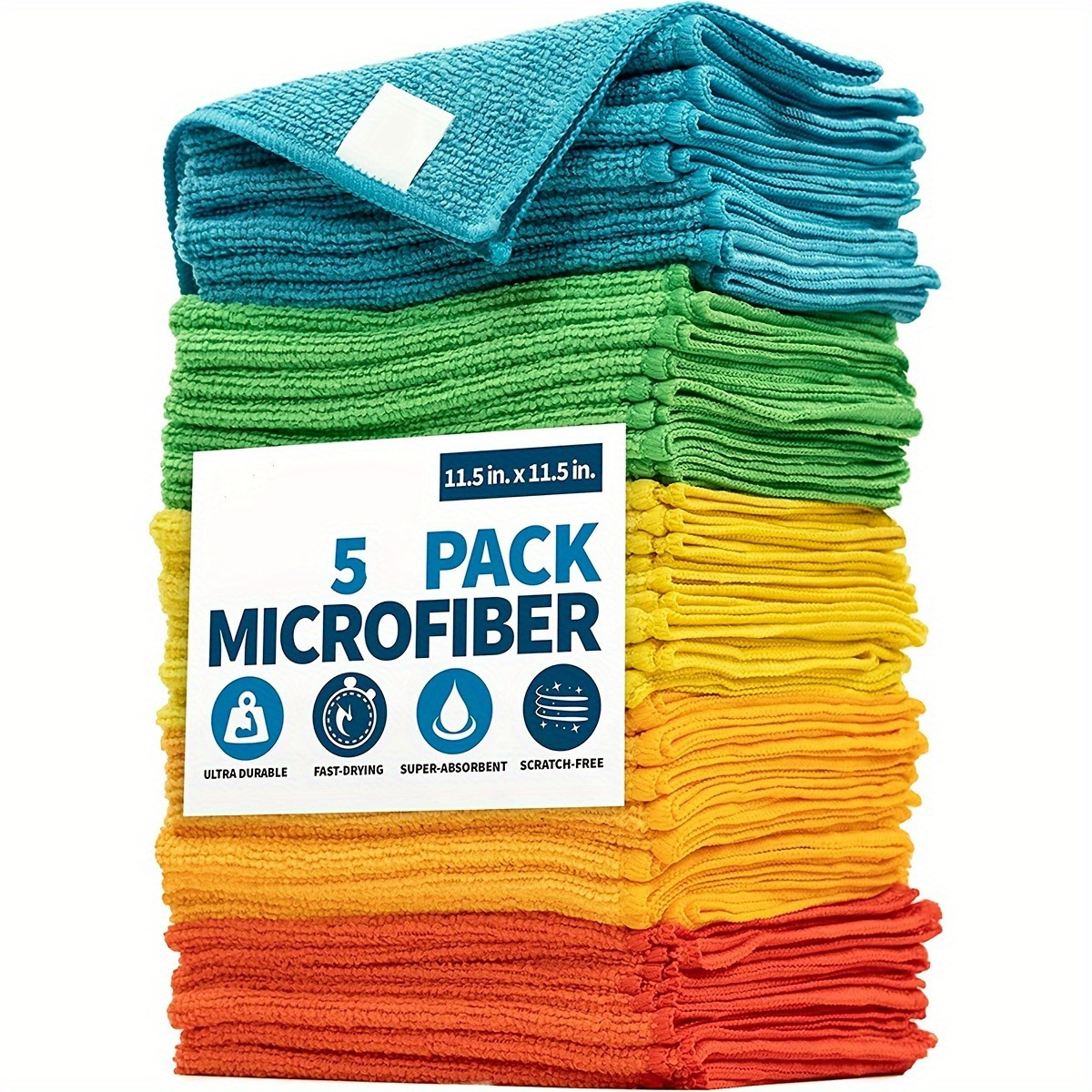 Limpieza especial de alta calidad absorción transfronteriza limpieza toalla de microfibra multicolor paño de limpieza
