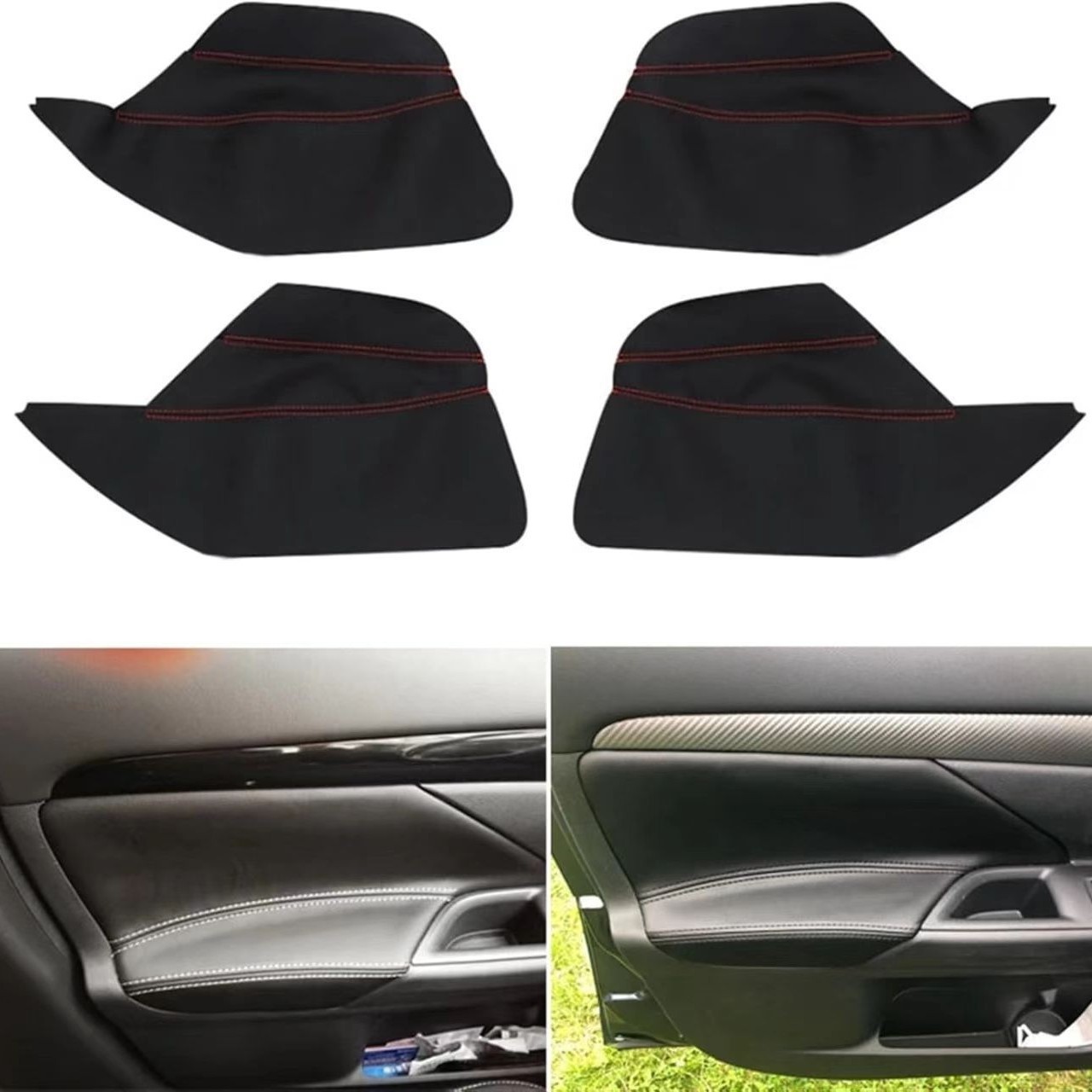 Mitsubishi Outlander Special Door Panel Leather Car Door Armrest Leather Cover Interior Modification and Renovation Armrest Box Mat