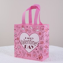 无纺布手提袋彩印糖果喜庆袋情人现货节礼品购物袋亚马逊跨境直供