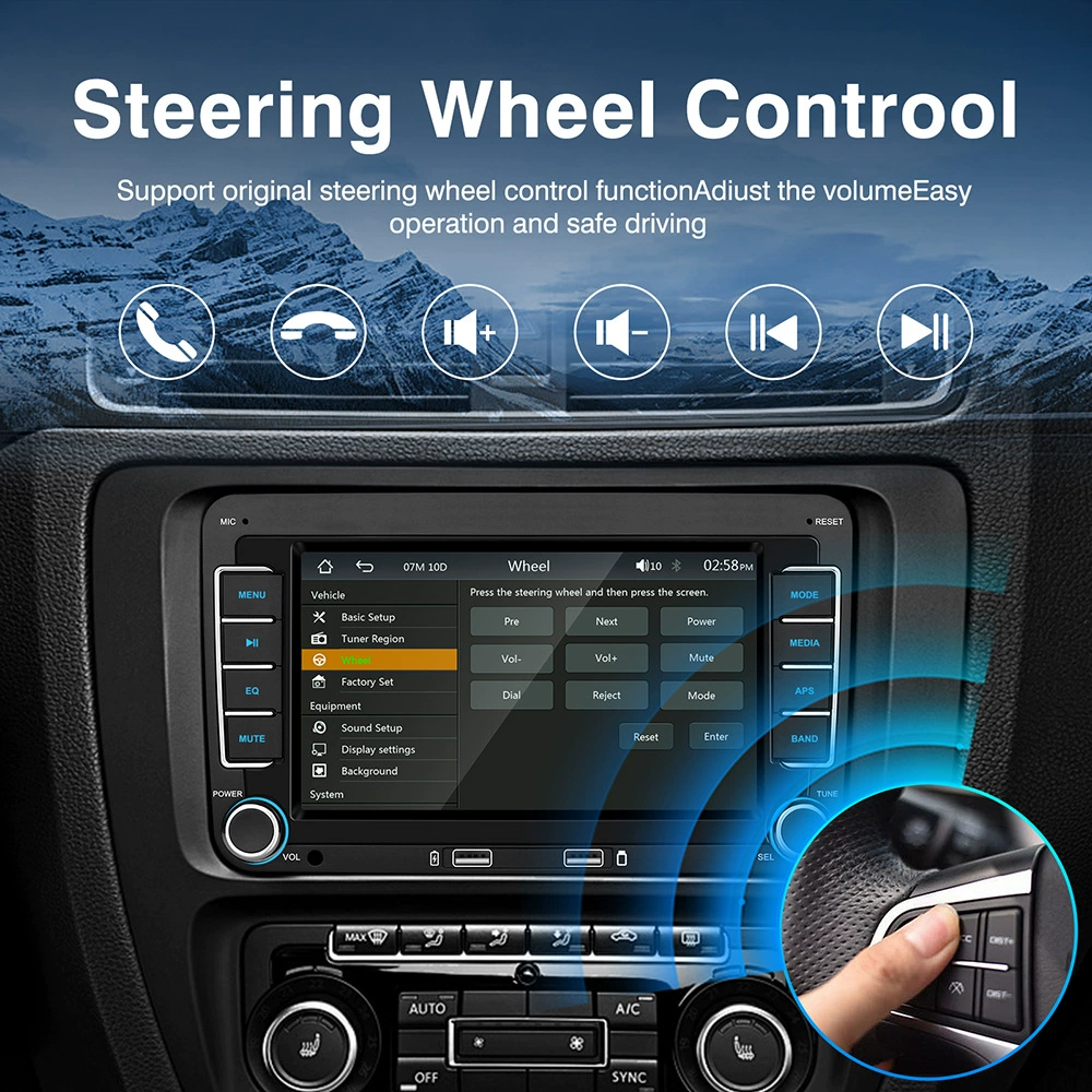 [Carplay Android汽车广播，大众高尔夫，6,Polo，帕萨特，B6, B7]