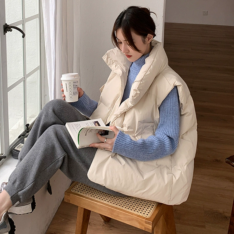 2022 осень и зима новое женское уличное модное хлопковое зимнее пальто хлопковый жилет без рукавов интернет-знаменитостей