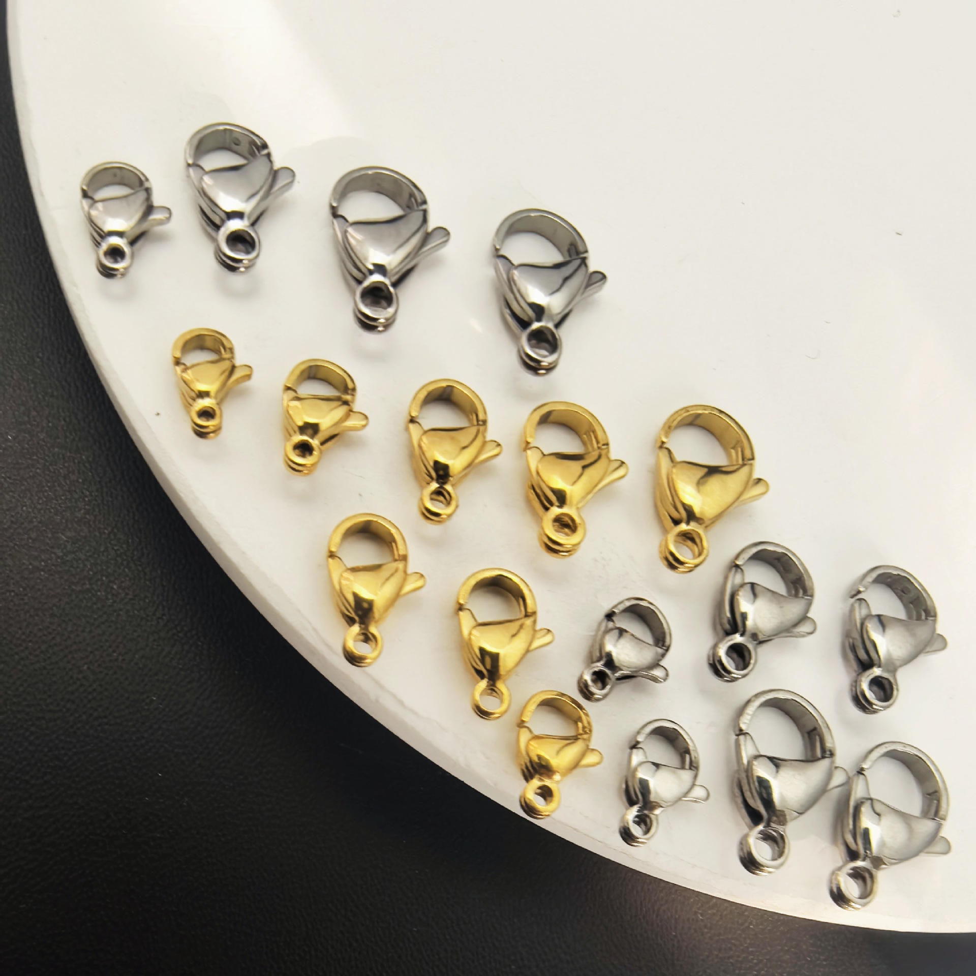 DIY titanium steel real gold lobster clasp stainless steel hand m