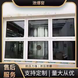 钢制泄爆窗防火化工实验室用泄爆窗生产厂家工厂锅炉房双开门玻璃