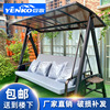 户外秋千花园别墅庭院太阳能灯摇椅阳台民宿室外休闲院子家用秋千