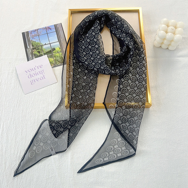 Cinta de impresión fina de alta calidad de primavera y verano, estilo INS, decoración de ropa de nicho retro, cinta de gasa, regalo de vacaciones