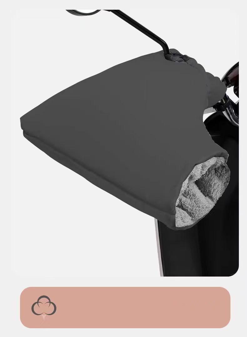 Electric Vehicle Winter Warm Gloves Motorcycle Handlebar Thickeneded Velvet Waterproof Battery Car Windshield Hand Guard to Protect Against Cold