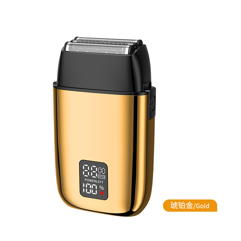 Cross-border New Three-head Men's Razor Hair Salon Hair Barber Oil Head Push White Whitening Waterproof Portable Razor