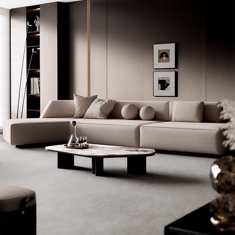 Dingli's Sincere Normcore Accessible Luxury Straight-Line Fabric Sofa 2025 New Business Negotiation Office Reception Sofa