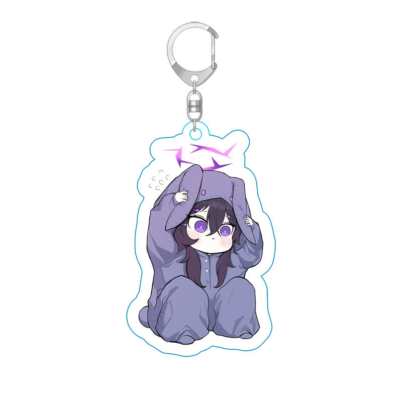Anime Blue Files Peripheral Keychains Blue Files Acrylic Pendant Animation Keychain