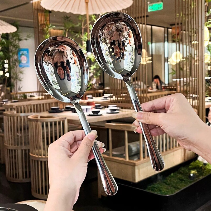 Goose Egg Spoon, Same Model as Orange Sister's Spoon, 18/10 Stainless Steel Large Soup Spoon, Thickened Long Handle Serving Spoon, Communal Spoon Goose Egg Spoon, Same Model as Orange Sister's Spoon, 18/10 Stainless Steel Large Soup Spoon, Thickened Long Handle Serving Spoon, Communal Spoon