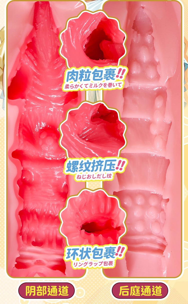 Jiuai Pudding 3.0 Classic Half-body Masturbator with Realistic Buttocks, Manual TPE Male Toy — detail image 13