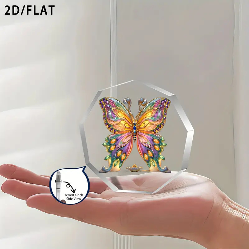 Amazon 新製品ホットセール透明九角形アクリル蝶飾りデスクトップ装飾工芸品テーブルセッティング|undefined