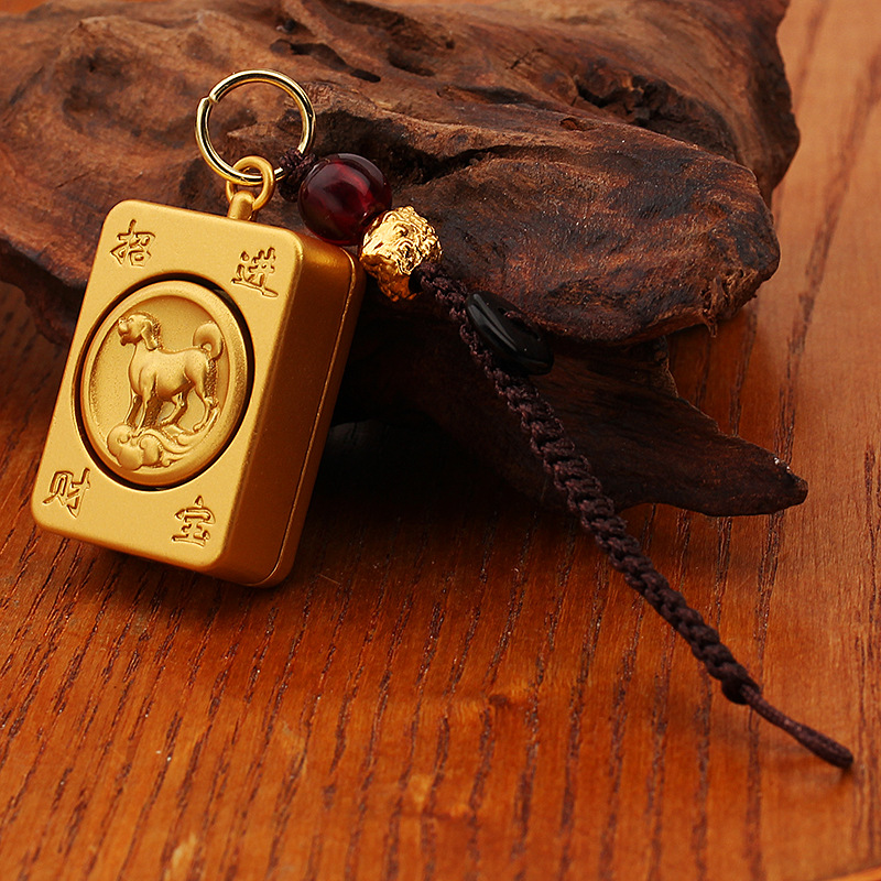 Año de la serpiente, personaje de cabello, colgante de llave, colgante de metal, llave de automóvil para hombres.