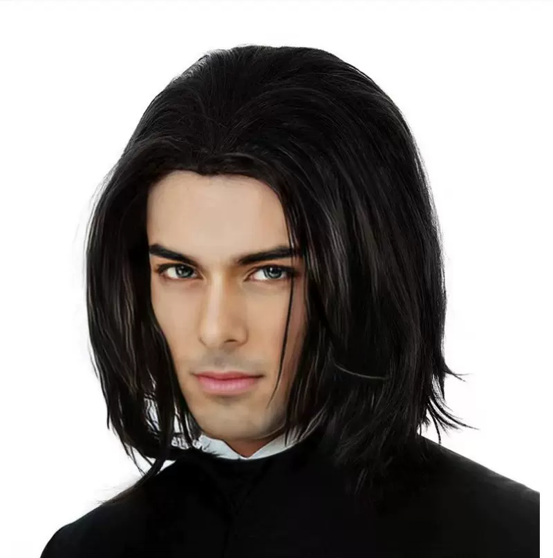 万圣节男士假发中分短直发cosplay文森特▪维加舞台表演道具发型