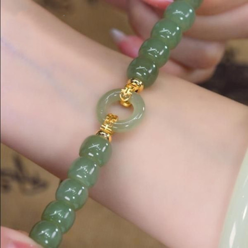 imitation of hetian jade hand rope wedding rimmon double happiness peace clasp bracelets female light restoring ancient ways of luxury gifts