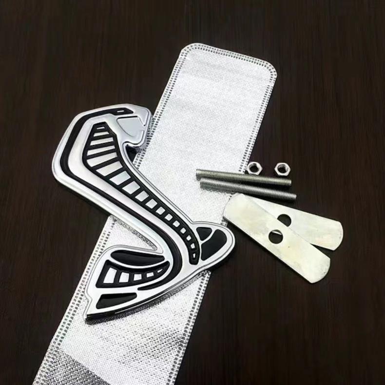 Personalized 3D three-dimensional Mustang car emblem, Shelby front grille emblem, Mustang car emblem, modified Cobra tail emblem, personalized and creative