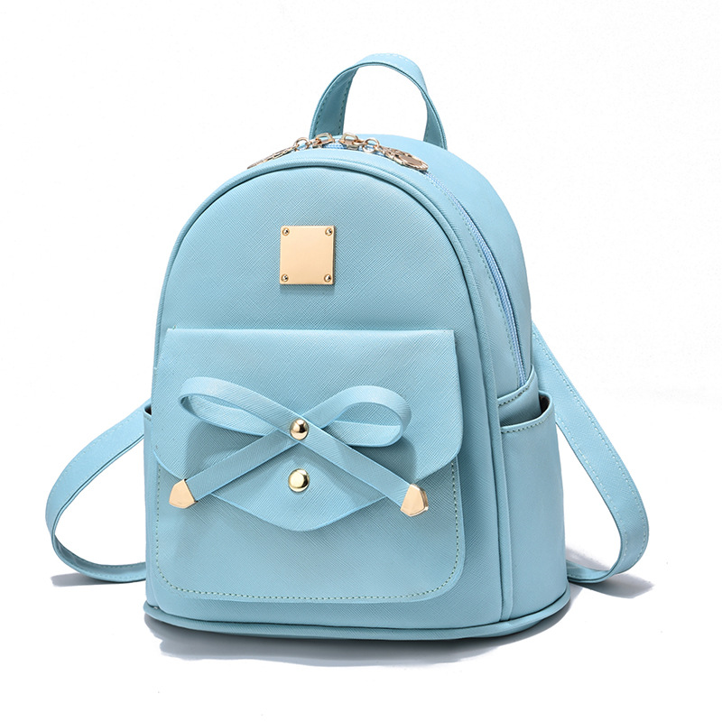 Mochila pequeña para mujer 2025, estilo europeo y americano, mochila escolar con lazo, estilo fresco, bolso pequeño moderno