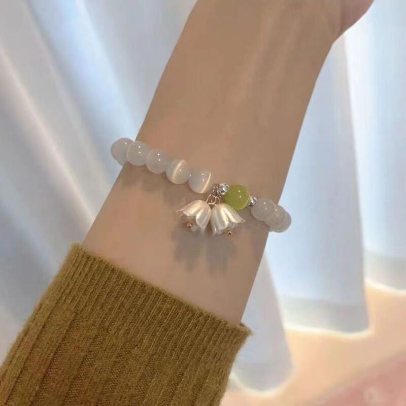 New Chinoiserie Lily of the Valley Bracelet Best Friend High-Looking Retro Style Niche Design Ins Versatile Simple Accessible Luxury Forest Style New Chinoiserie Lily of the Valley Bracelet Best Friend High-Looking Retro Style Niche Design Ins Versatile Simple Accessible Luxury Forest Style