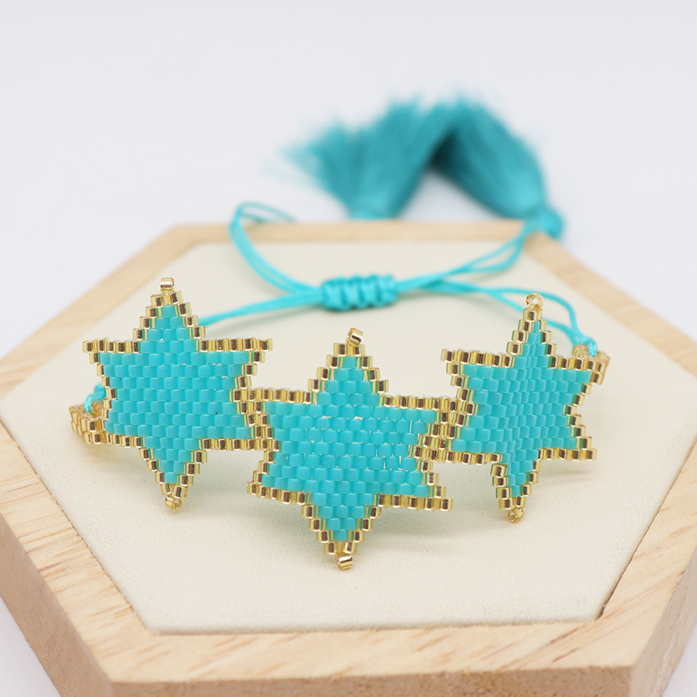 Bohemian Star Glass Knitting Unisex Bracelets 1 Piece display picture 6