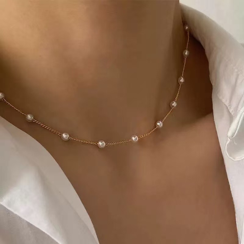 Two-tone Delicate Layered Chain Necklace Gold & Silver Minimalist_voghion.com