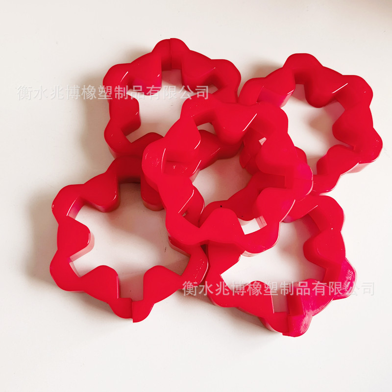 Hexagonal polyurethane rubber wear-resistant red rubber rings