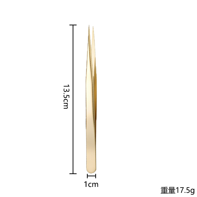 Cross - Border Pearl Gold Stainless Steel de alta precisión clip de pestañas falsas pinzas de pestañas de acero inoxidable pinzas de pestañas
