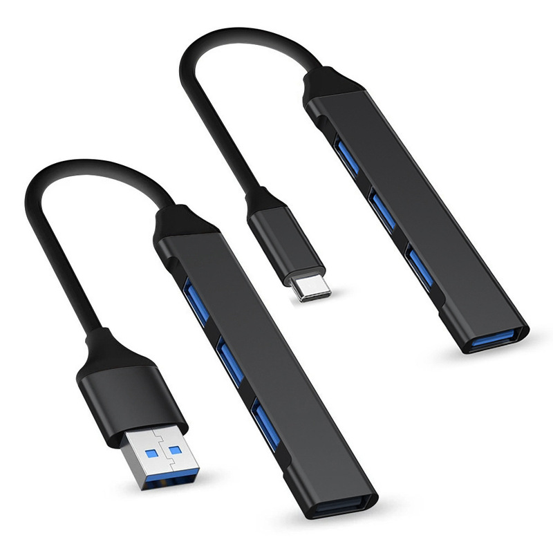 Black USB Hub USB 3.0 Hub Computer Splitter Adapter Type-C Docking Station Multi-Interface Transmission
