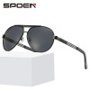 Men's marine sunglasses, retro metal glasses solar-powered, 2021 collection