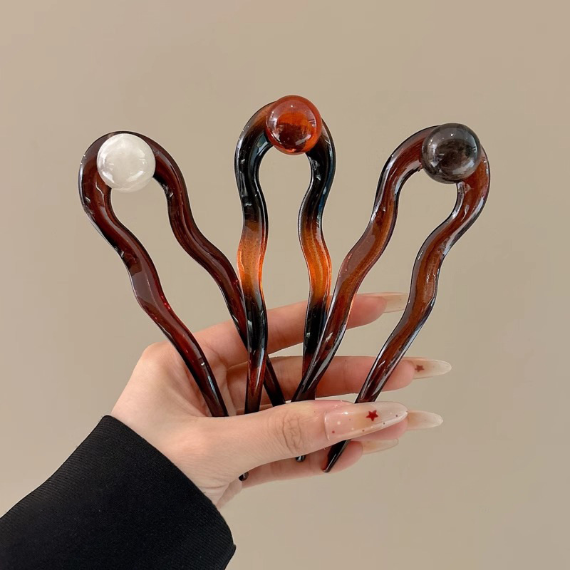 Nausea perla estilo retro pinzas de cabello en forma de U para mujeres pinzas de cabello de alta calidad 2025 pinzas de cabello de verano de alta gama pinzas de cabello accesorios para el cabello