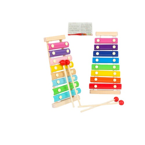 Wooden wooden eight-tone hand-knocked piano children's hand-eye coordination early education educational enlightenment musical instrument xylophone toys wholesale